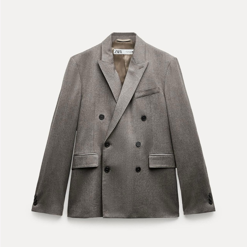 Zara DOUBLE BREASTED WOOL BLAZER